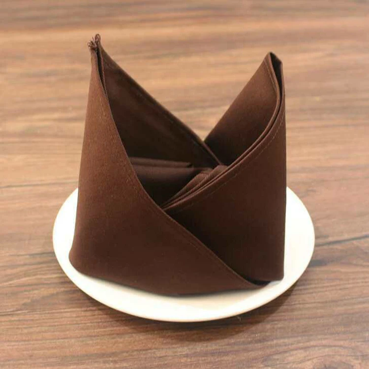 High Quality Color Satin Band Soft Printed Jacquard Fabric Thanksgiving Dinner Napkins Cloth Table