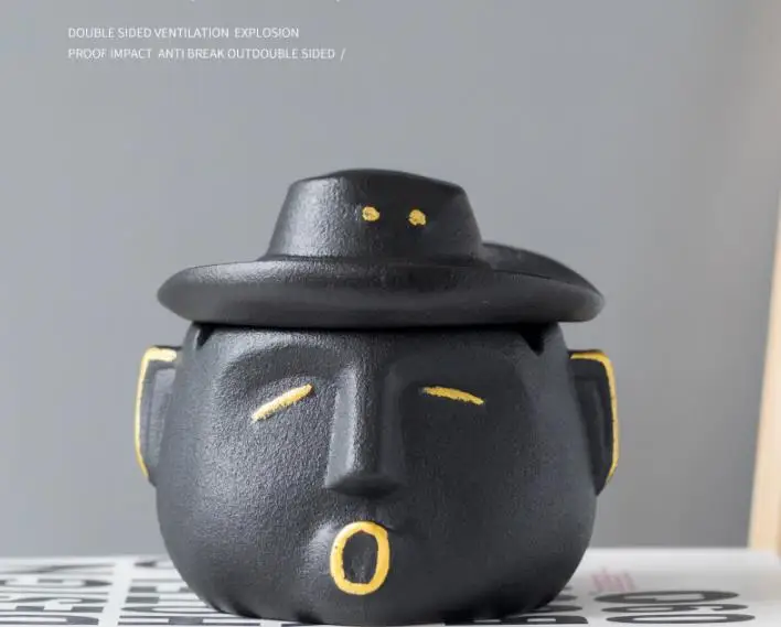 Nordic Portable Cigarette Porcelain Ashtray 2022 Household Decor