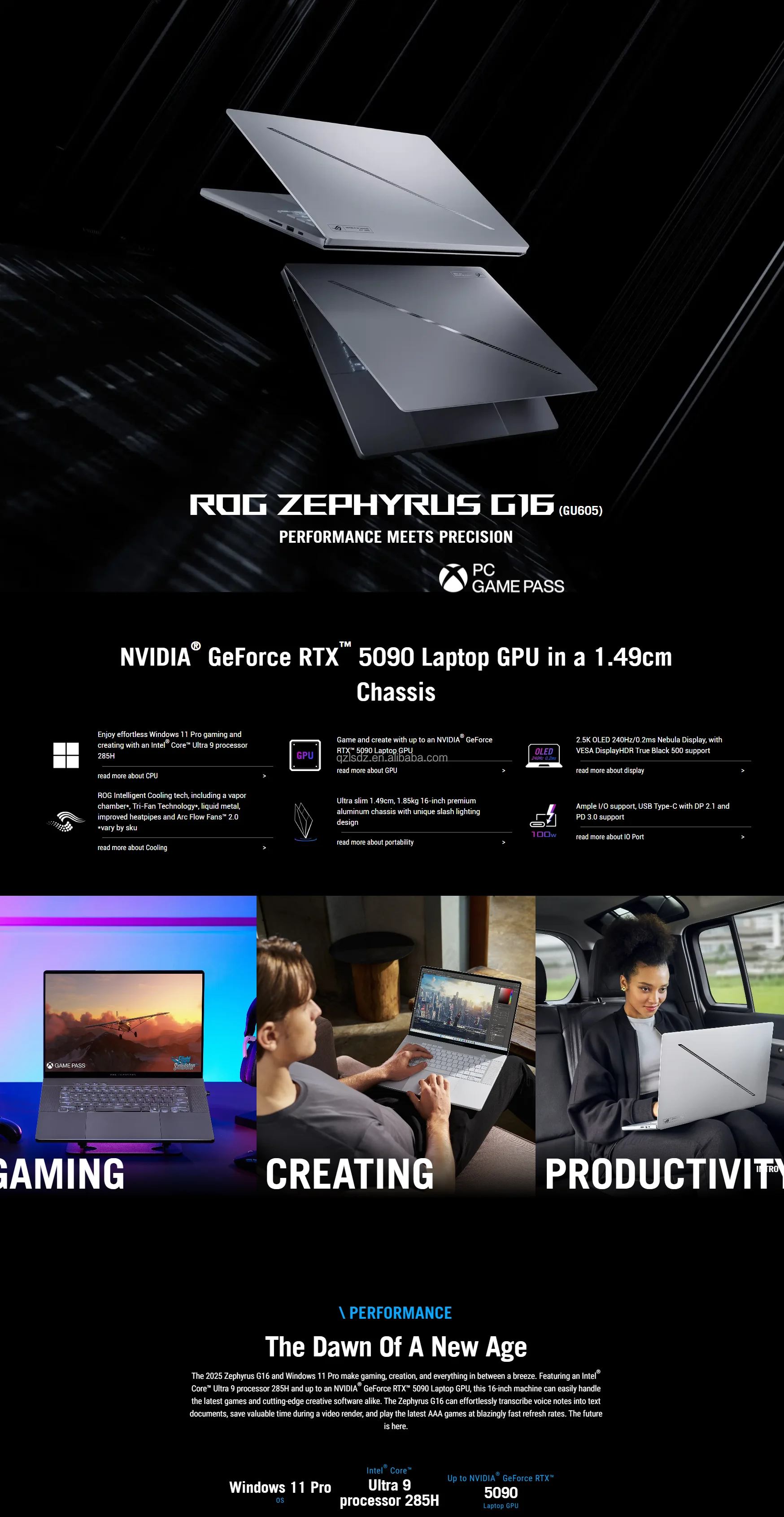 Gaming laptop display and keyboard