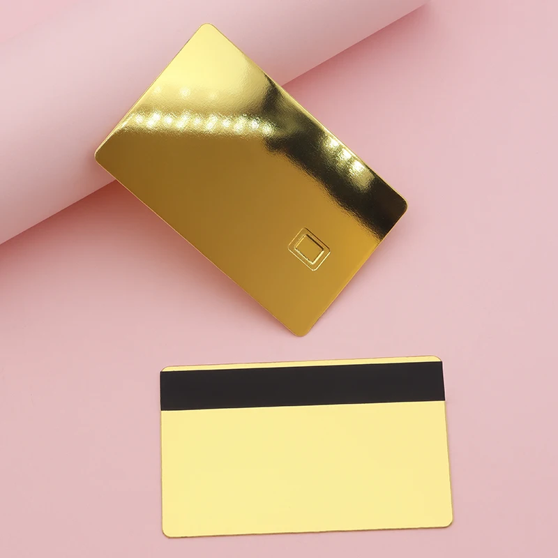 Laser Engraved Debit Atm Visa Cards Customizable 24k Mirror Gold Blank