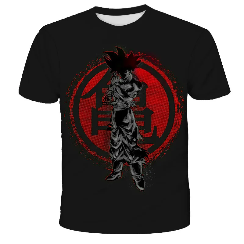 Free Sample New Summer shirt Vintage Goku Anime 3D Printed T-shirt Cool Funny T Shirts short-sleeved Tshirts Men Clothing