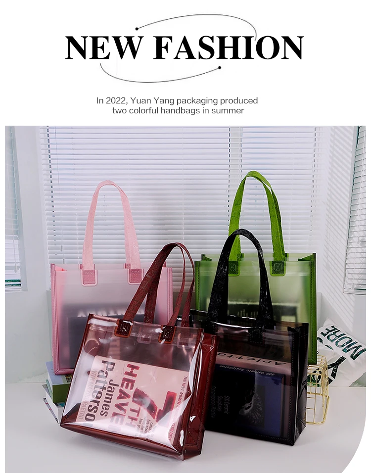 Transparent Fashionable Pvc Handbag Plastic Bag High-end Clothing ...