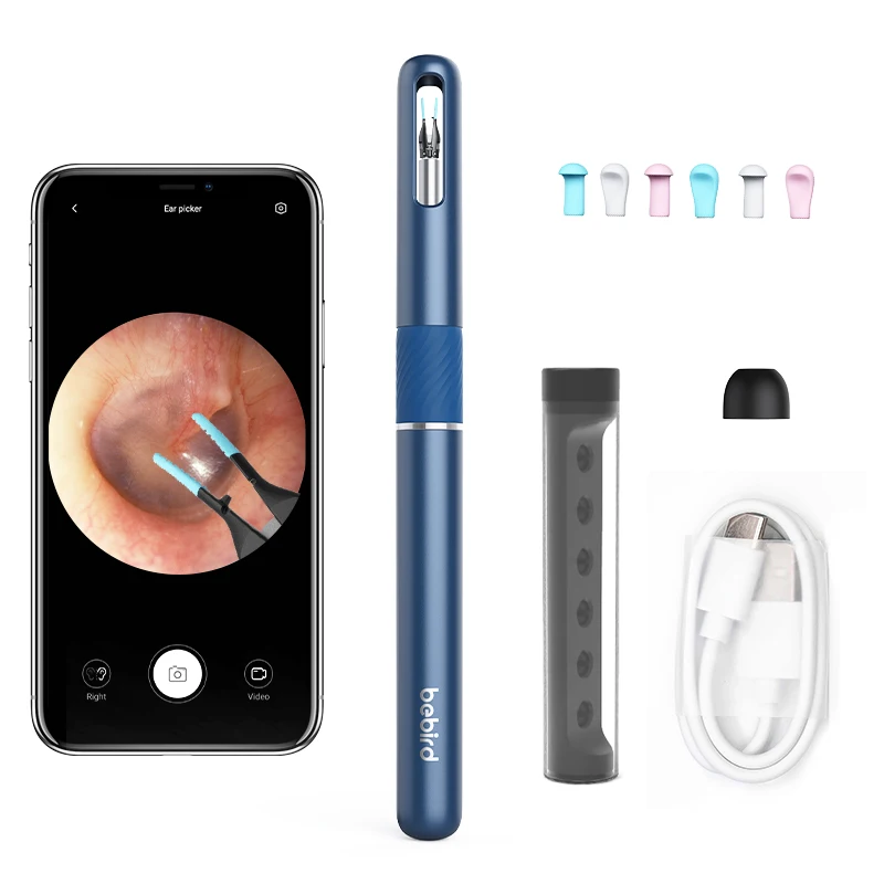 Bebird Note 5 Smart Ear Cleaner with Light WiFi Wireless Ear Wax Removal Tool Ear Wax Removal Machine Silicone with Tweezers