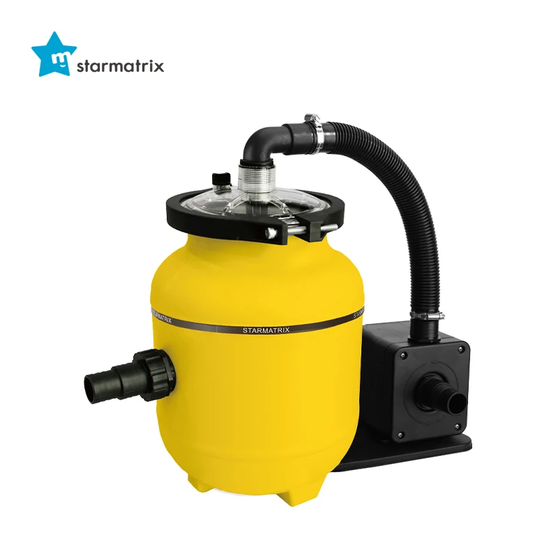 STARMATRIX 800-Gallon Sand Filter with EZ CLEAN 200 Swimming Pool Water Filters Balls Filtration System for Pool Cleaning