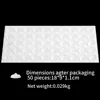 50 transparent granules per sheet