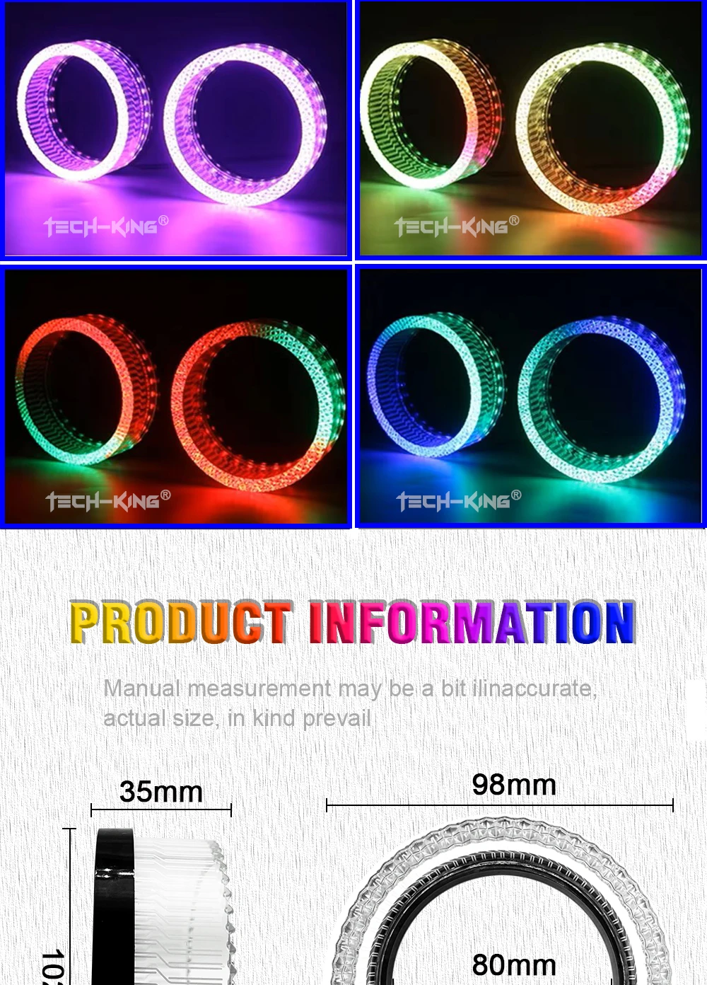 Crystal LED Angel Eyes Shroud White Amaber Signal Light Car Light Accessories For Car Led Projector Lens 3 inch angel eye circle