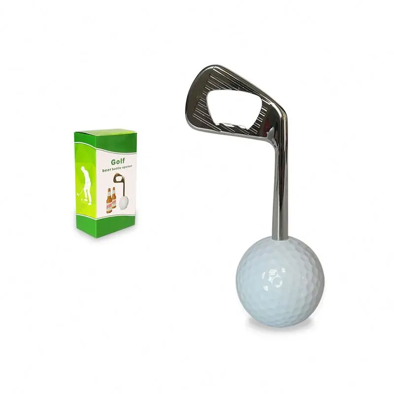 HEMOTON Golfschläger-Flaschenöffner Aus Zinklegierung – Silber, 13,5 Cm, Perfekt Für Golfer & Bierfans