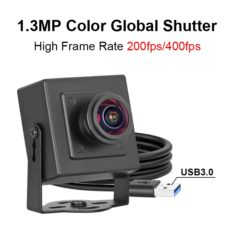 1.3MP Global Shutter USB3.0 HD Industrial Camera 400fps/200fps High-speed Motion Capture Without Driving Mini Camera factory