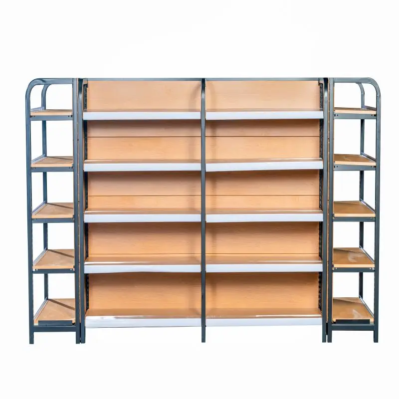 Высокое качество супермаркет продуктовый магазин деревянный фруктовый овощной для производства товаров стеллаж шкафа гондольная полка продажи