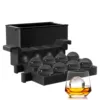 2 inch clear ice ball mold 8 balls black