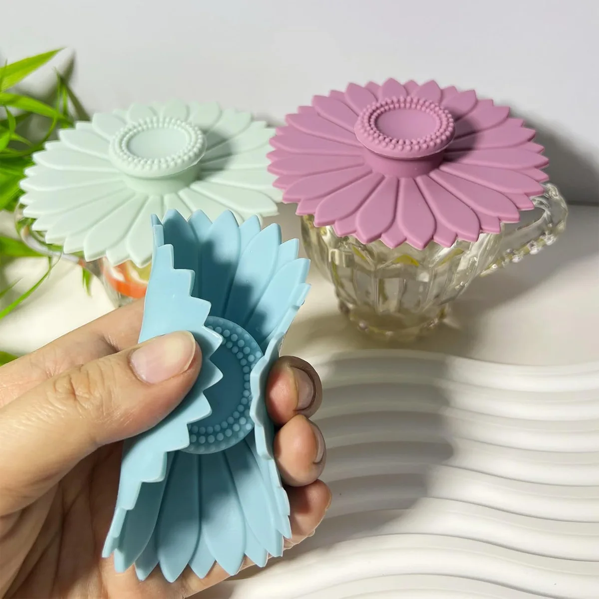 Food-Grade Silicone Tea Cup Lids Anti-Dust Reusable Mug Lid for Coffee & Tea Cute & Wear Resistant factory