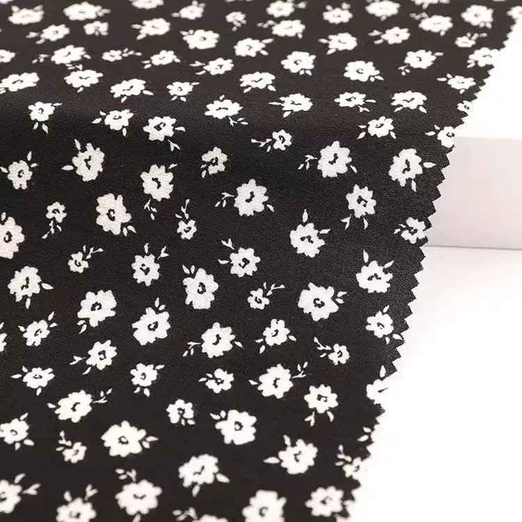 Изготовленная на заказ ткань 100% вискоза саржа с цифровым цветочным принтом для платья