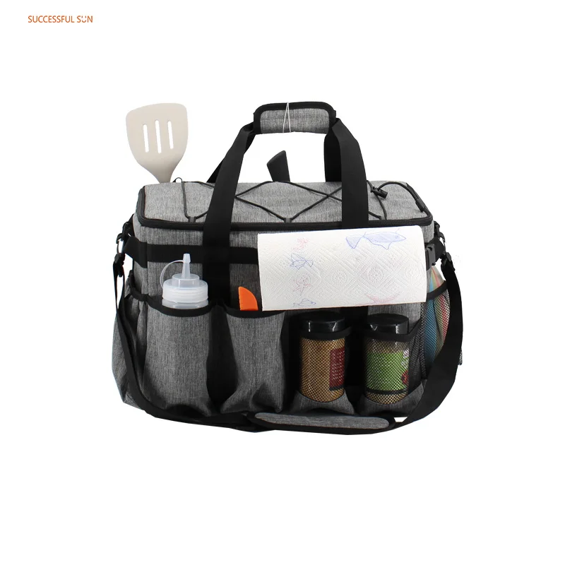 product wholesale customize logo picnic cooler bag food delivery bag for outdoor activities and bbq with lid-2