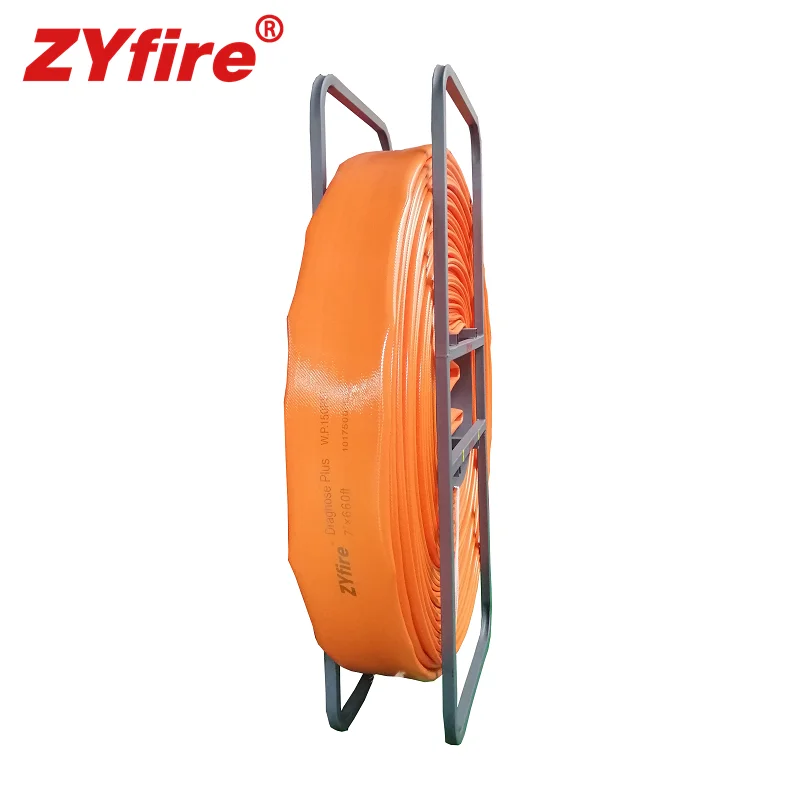 ZYfire Large Diameter TPU Layflat Drag Water Hose Orange Color for Agricultural Irrigation Sludge Discharge High Pressure