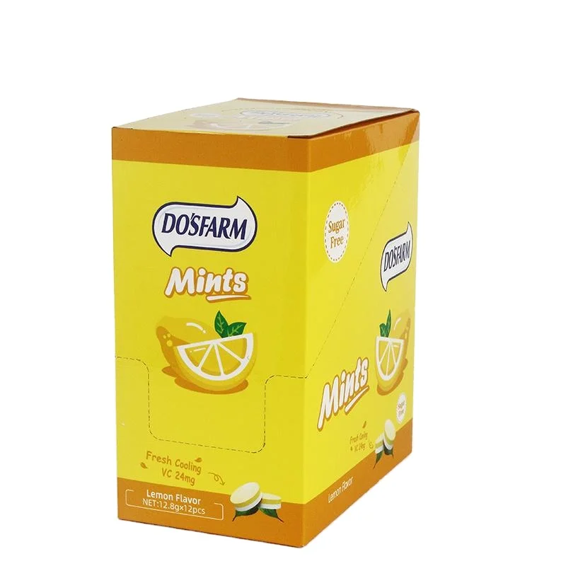 OEM ODM Lemon Flavor Vitamin C Sugar-free Custom Mints Grape Flavor Bulk Candy Fresh Cooling Triangle Mints Strain