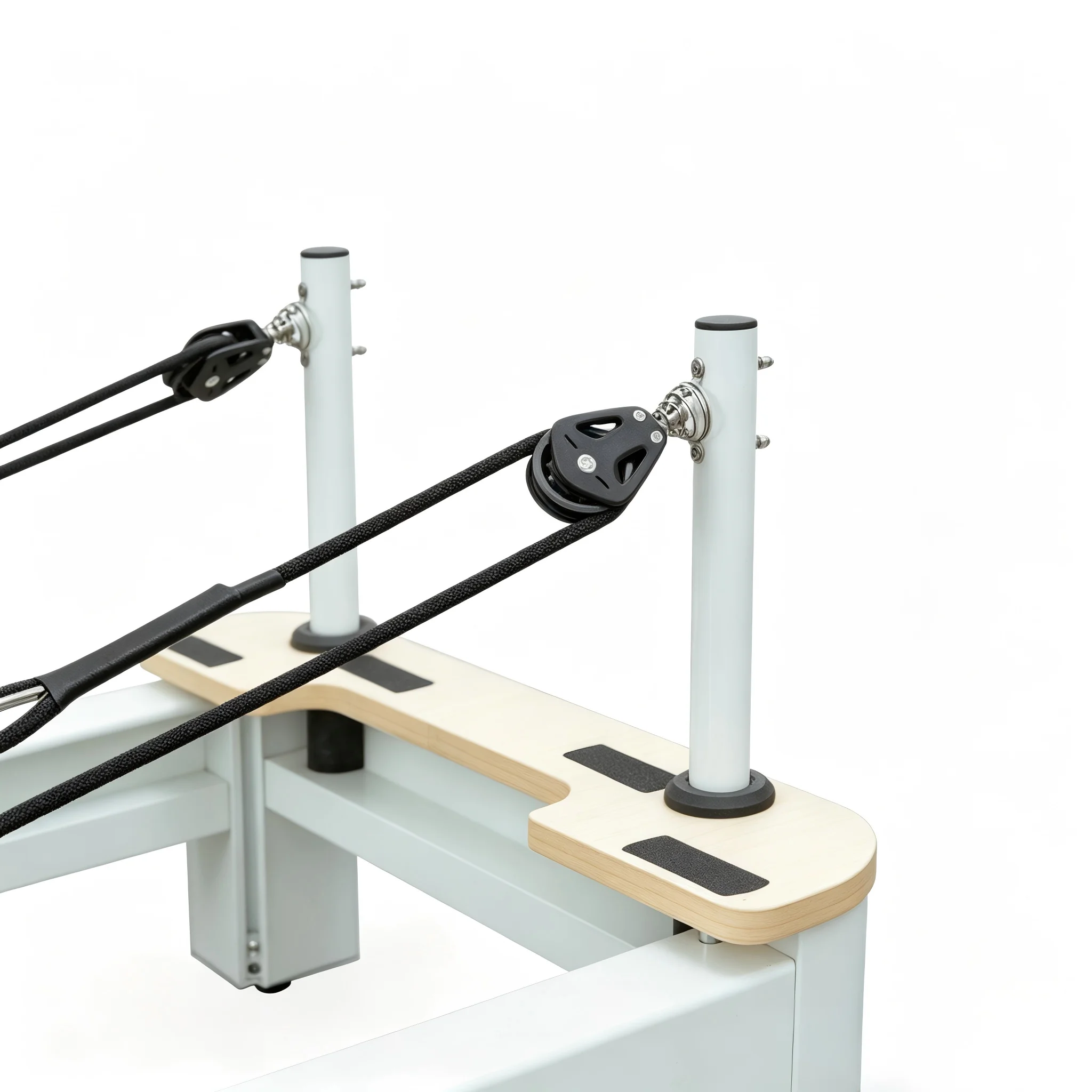Aluminum Alloy Adjustable Folding Pilates Reformer PU Ultra Fiber Leather product detail 2