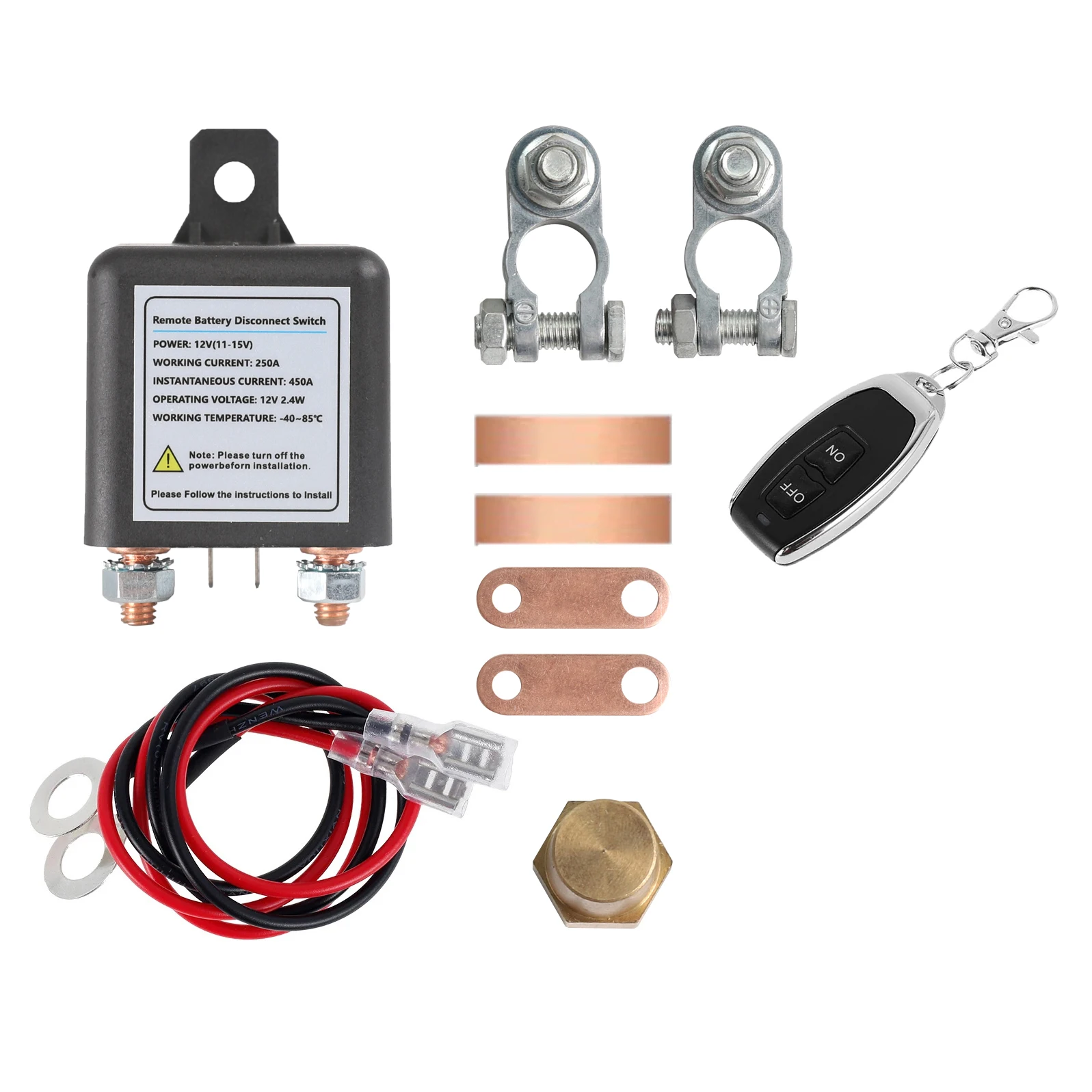 12V 200A Relay with Wireless Remote Control Botton Ternof X1 Remote Battery Switch