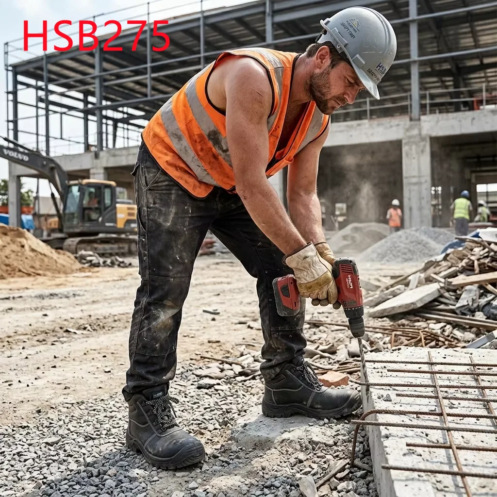 HY, Calzature di sicurezza con punta rinforzata in acciaio per lavori gravosi, resistenti ai prodotti chimici, stivali di sicurezza robusti per uso professionale in vendita, modello HSB275