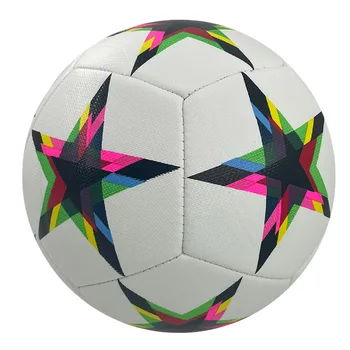 Ready Stock Cheap Machine Stitched Soccer Ball Football Training Logo customization Official Size Football Wholesale