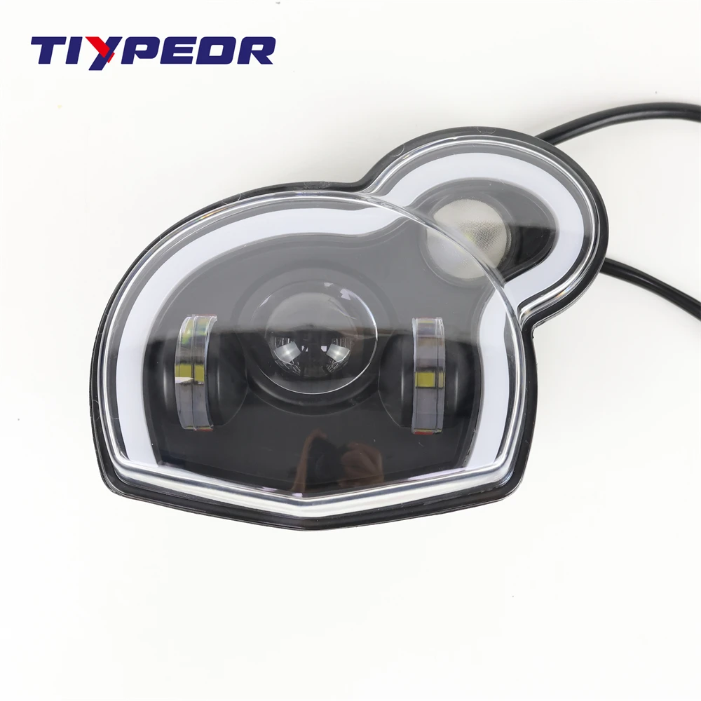 product tiypeor led motorcycle headlight assembly angel eyes devil eye headlamp for g650gs sertao r13 2011 2017 g650gs 2012 2016-4