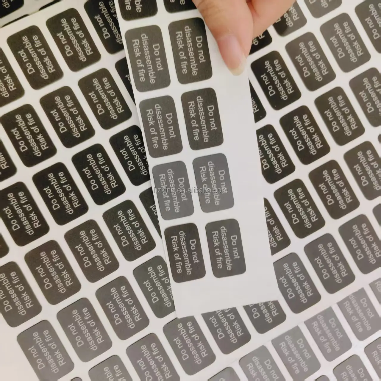 product black frosted warning label panel sticker screen printing pc waterproof and moisture proof sticker-3
