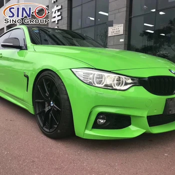 Super Gloss Apple Green Hot Sale Self Adhesive Air Bubble Free Auto Wrap Stickers Car Wrapping Rolls Vehicle Vinyl Foil