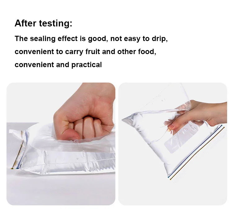 Waterproof Biodegradable Food Grade 100 Ldpe Zip Lock Bags Red Line