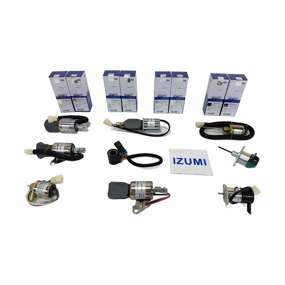 IZUMI DB58-7, DE08, DE12, DEH220-5, Stop Solenoid Valve for Doosan