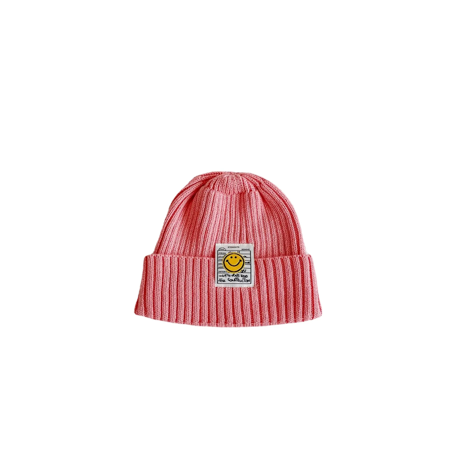 Осенне-зимняя детская теплая вязаная шапка из хлопка и шерсти на заказ