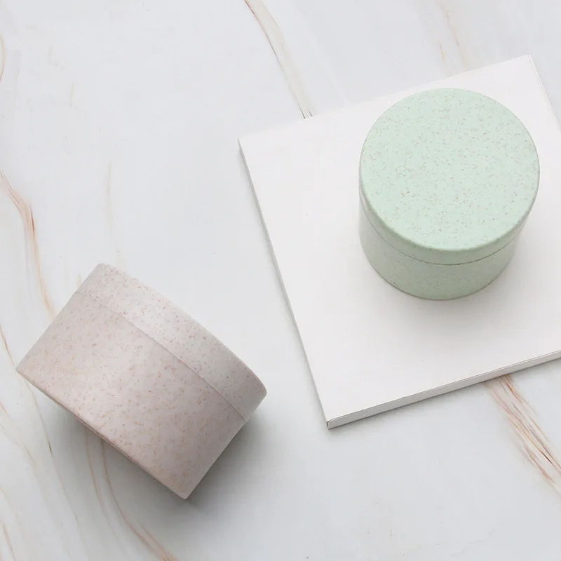 New Biodegradable Cosmetics Packaging Wheat Straw Material Cream Empty Cans