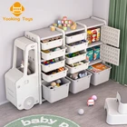 Large-capacity Car Shape Toy Shelf Teen Oyuncak Rangement Jouet Organizer Kids' Book Shelf Storage Plastic Children Cabinets