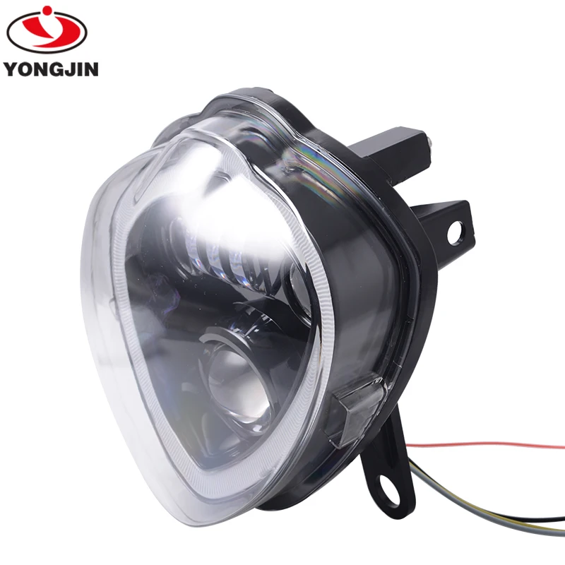 Черная мотоциклетная светодиодная фара для K-awako Vulcan S 650/ EN650 2015-2019