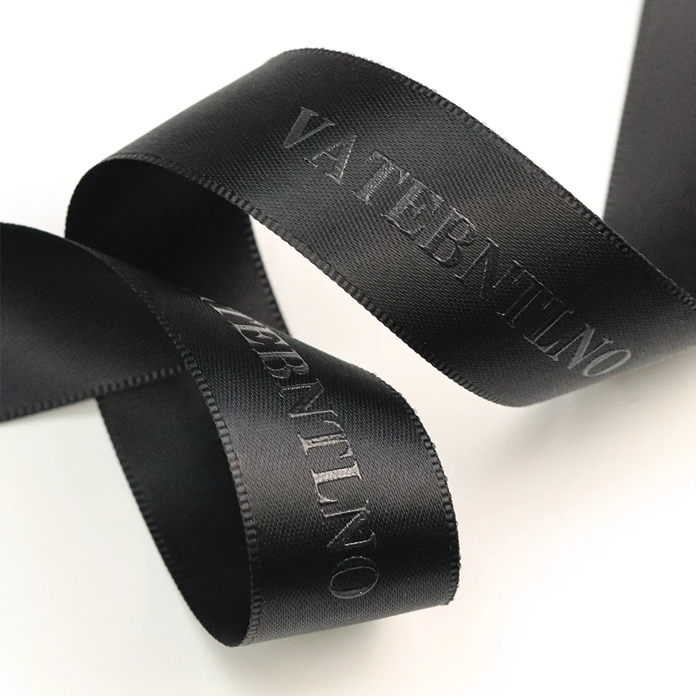 Custom embossed shop ribbon