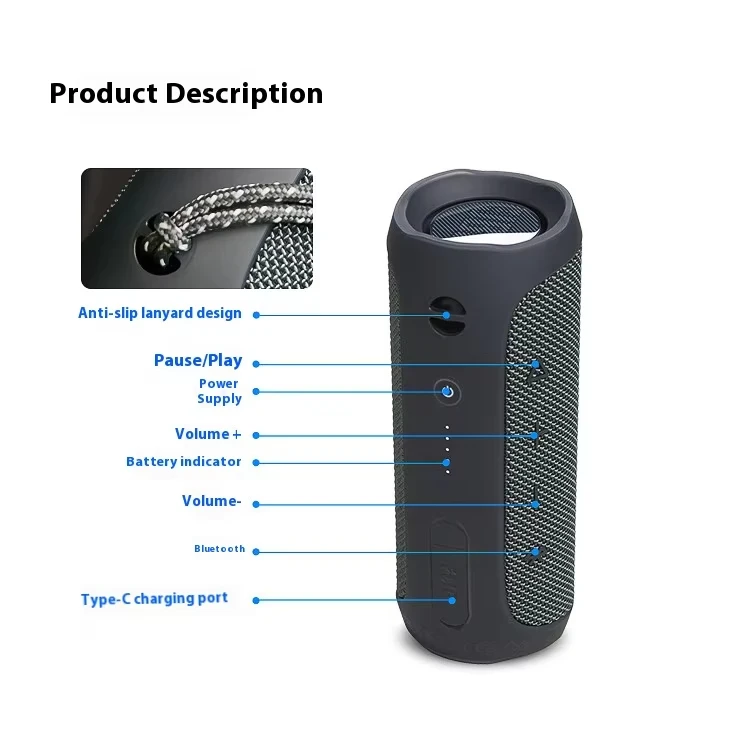 J B L FLIP ESSENTIAL 2 Second Generation Bluetooth Speaker Outdoor Portable Speaker IPX-7 Waterproof Design