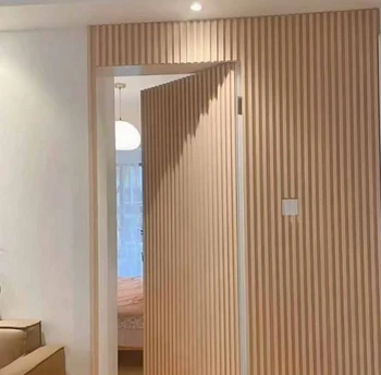 Customized Plywood Hpl Hplhpdl Pvc Hidden Door for Living Room Bedroom Modern with grille