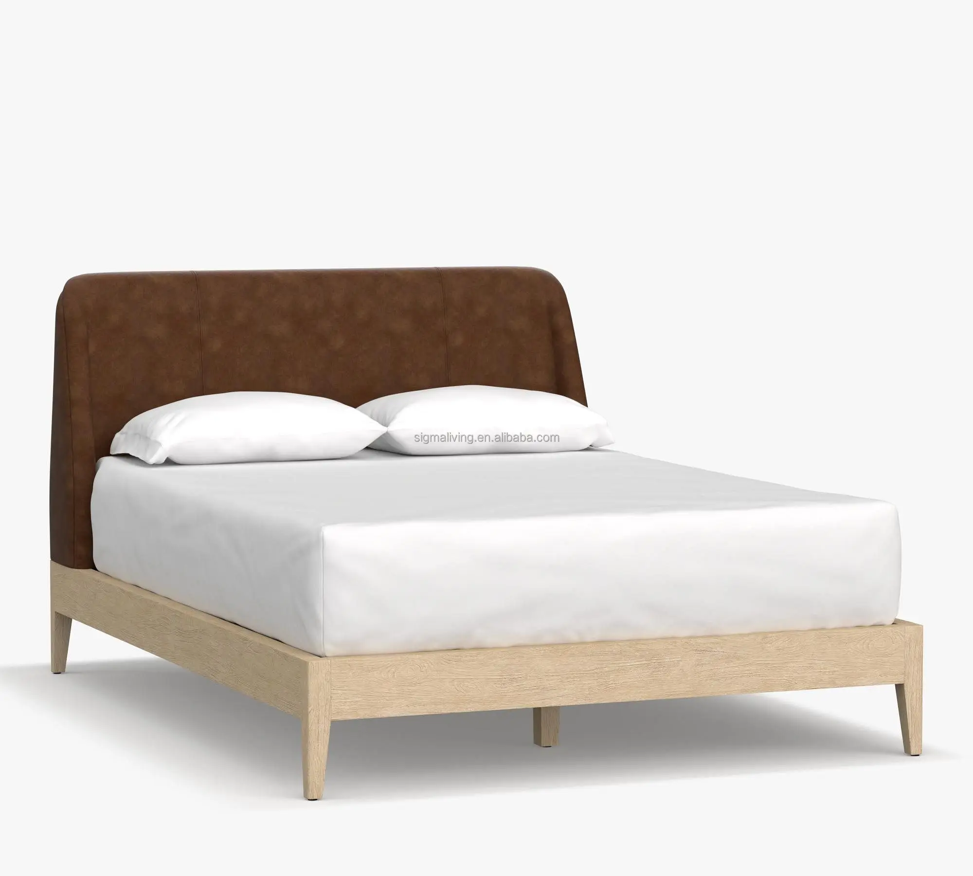 king bed platform bed bedroom furniture leather panel leather bed