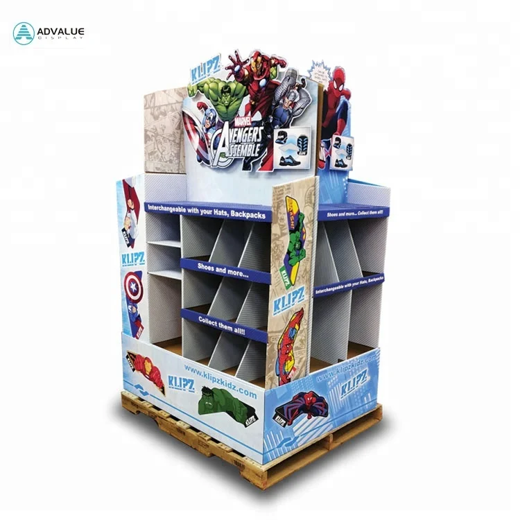 Candy Display Supermarket Paper Display Recycle Cardboard Pallet Display for Chocolate Egg Fun Candy