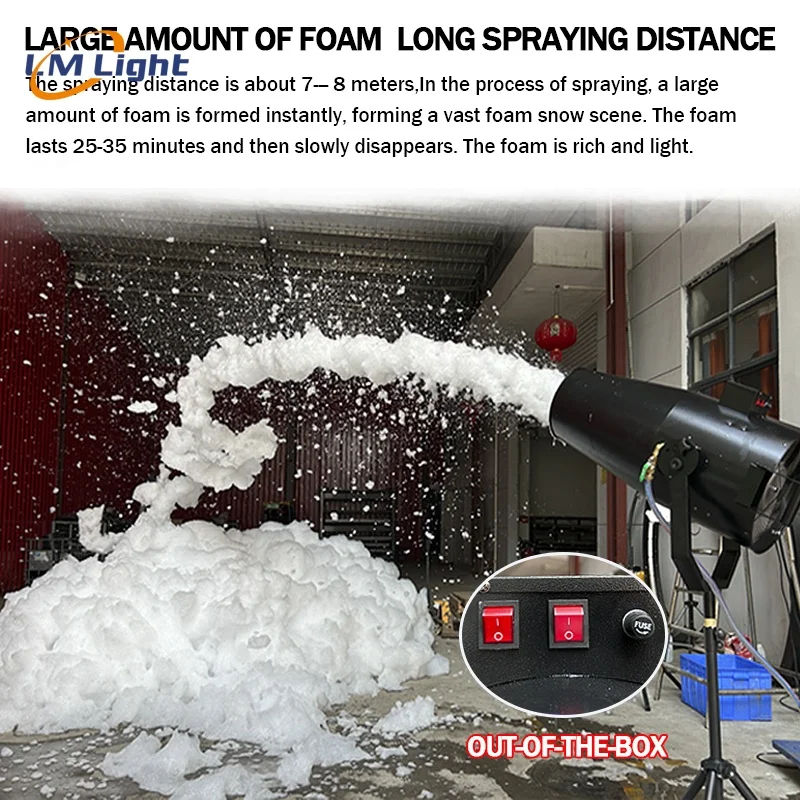 LM Factory 3000W Large Bracket Style Pool Party Foam Machine Outdoor Foam Cannon for Stage DJ Event Kids Water Park