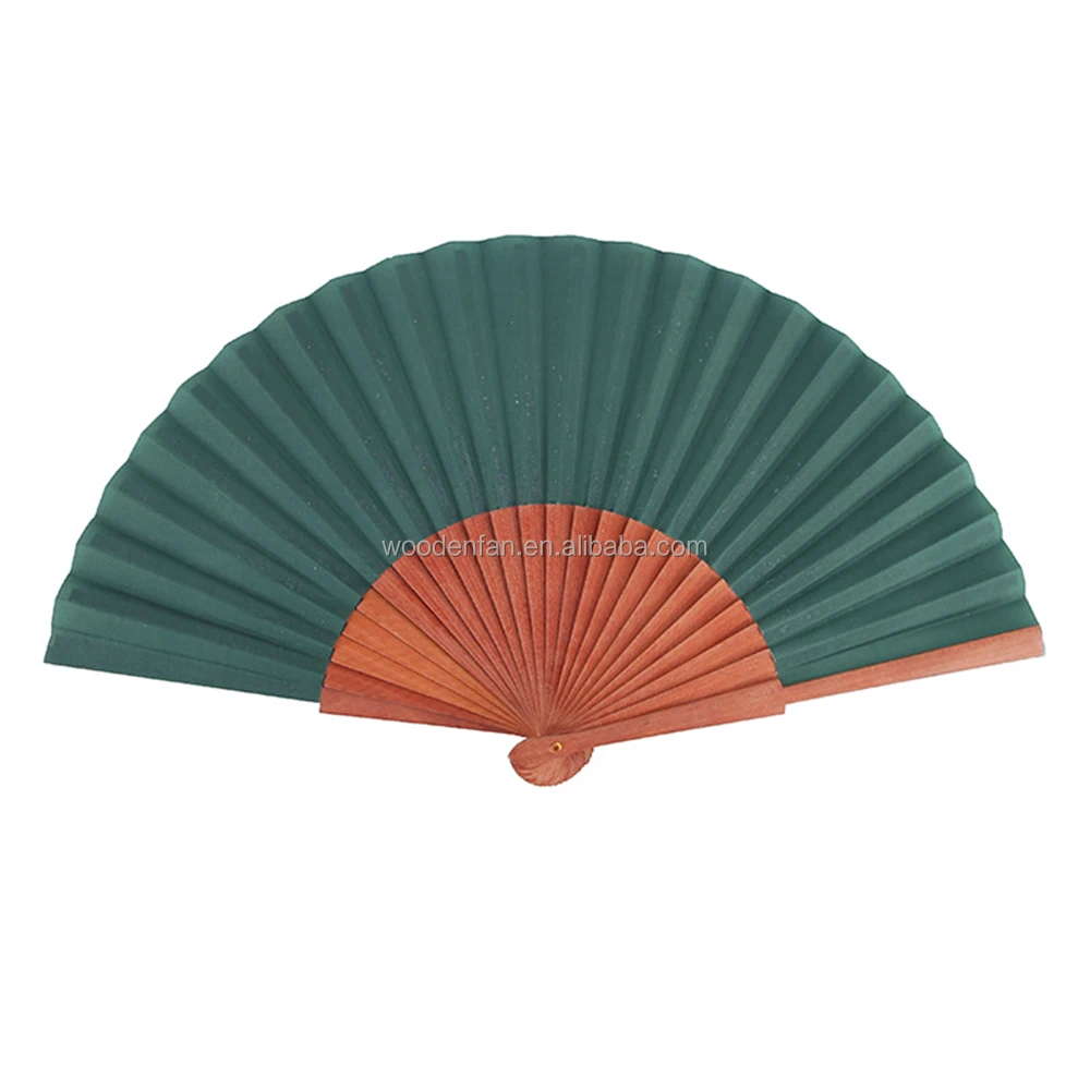 Modern Design Handcrafted Plain Wooden Hand Fan 23cm Brown Handle Chinese Bamboo Manual Folding Hand Fan Gift for Summer