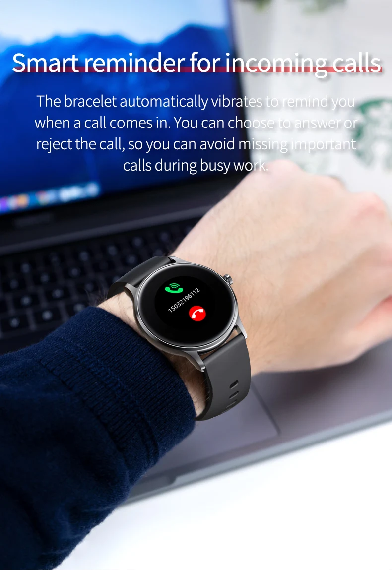 Reloj Smartwatch S33 Round Shape Women Heart Rate Monitor Call Message Reminder Smart Watch Gloryfit Apps (8).jpg