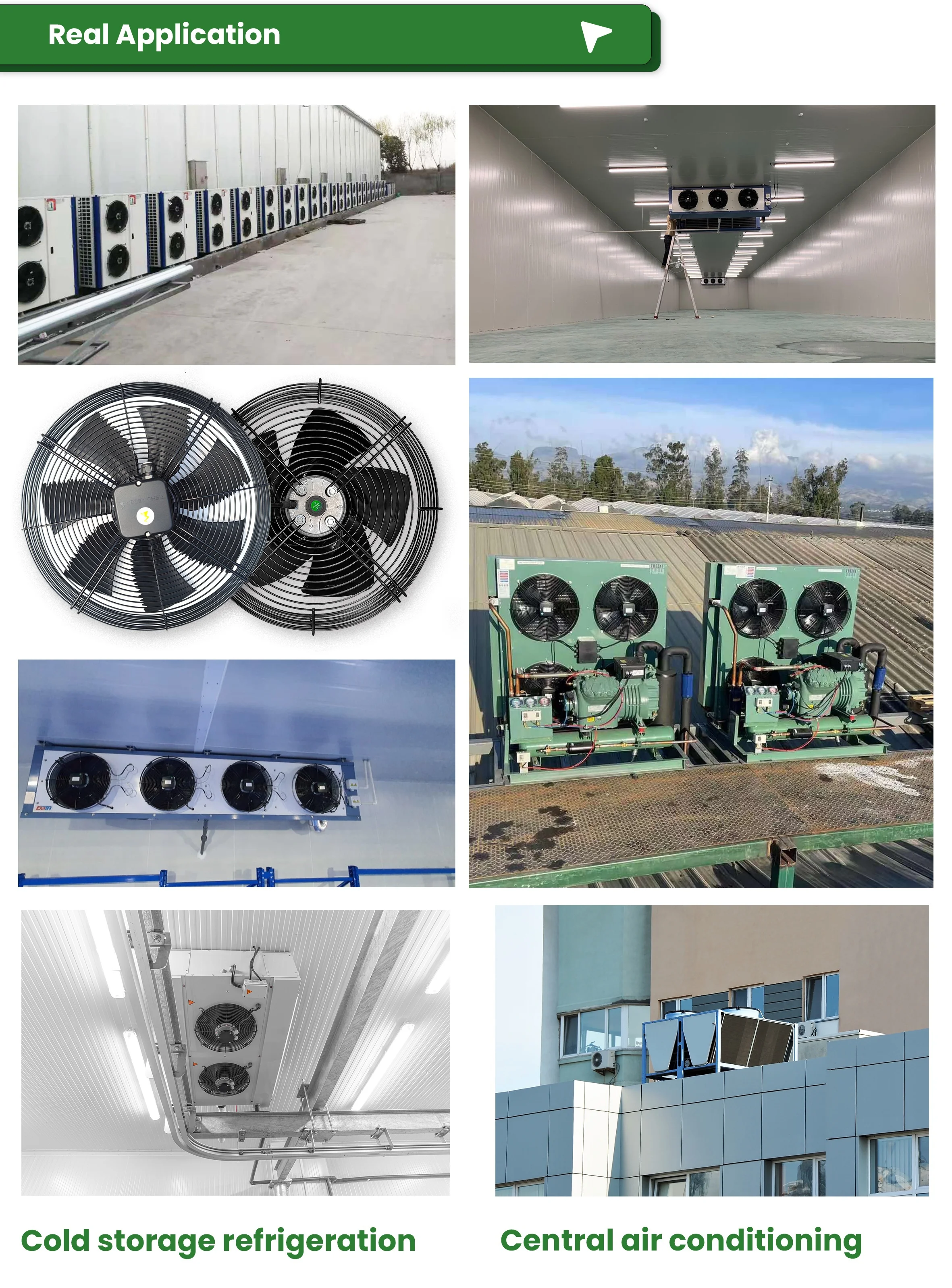 RuiXue Axial Flow Fan Motor Blades Low Noise AC Electric Current 220V ...