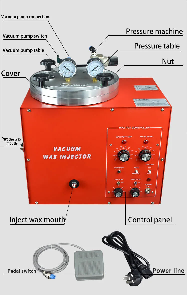 Factory Price Jewelry Making Equipment Vacuum Wax Injector Wax Injection  Machine for Sale