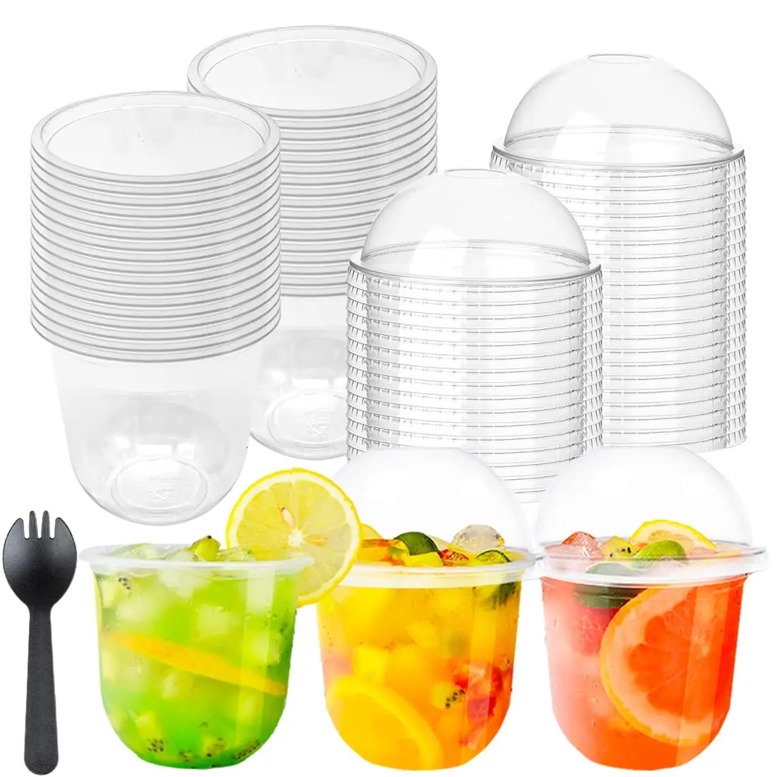 Plastic Desert Cup 12 Oz Clear Cups Custom Logo Frozen Yogurt Parfait