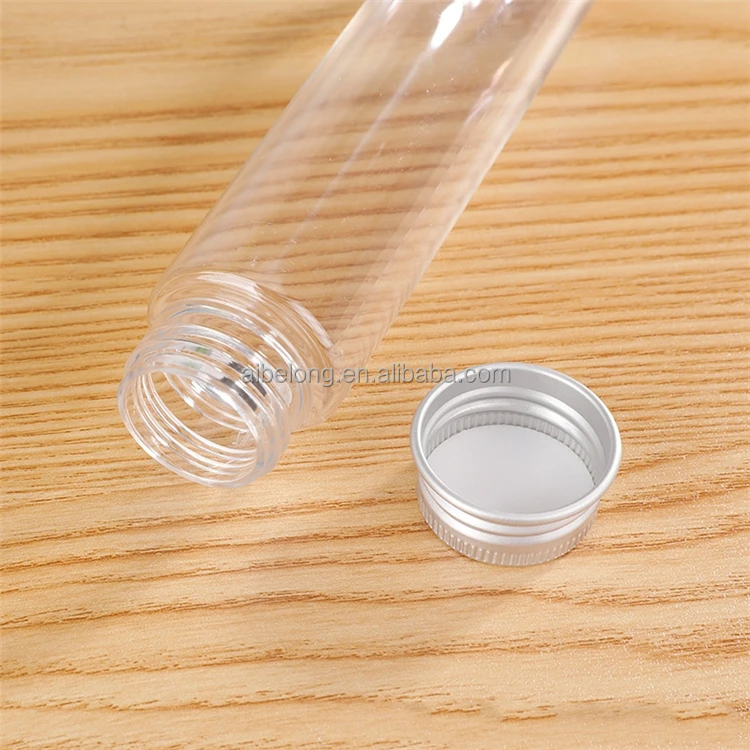 IBELONG 65ml Flat Bottom PET Plastic Clear Test Tube Bottle Cylinder ...