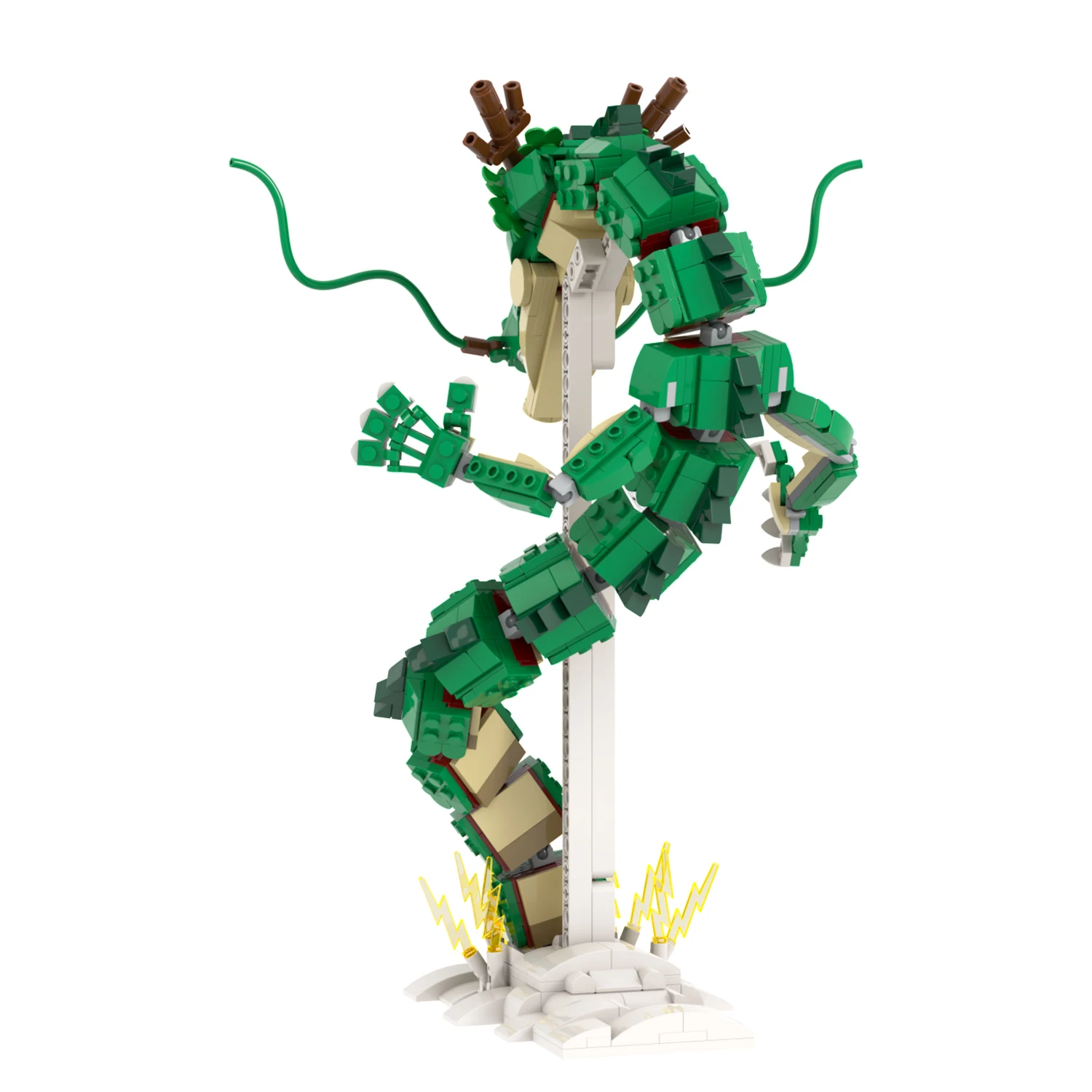 MOC1528 Small Shenron 759Pcs DBZ Japanese Anime Divine Dragon Creative Summon Make Wish Character Assembly Building Blocks Toys