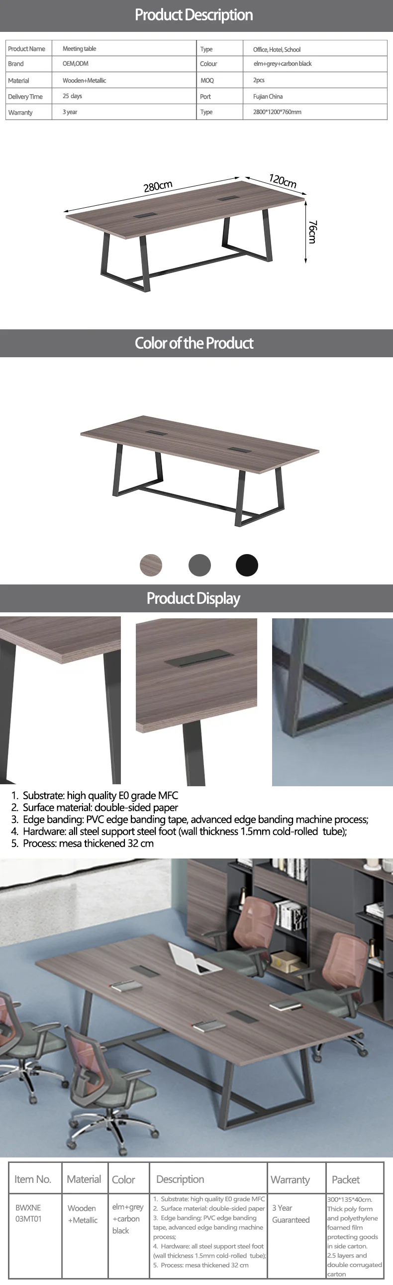 Modern Luxury Meeting Table Set Design office wooden long conference meeting table office desk