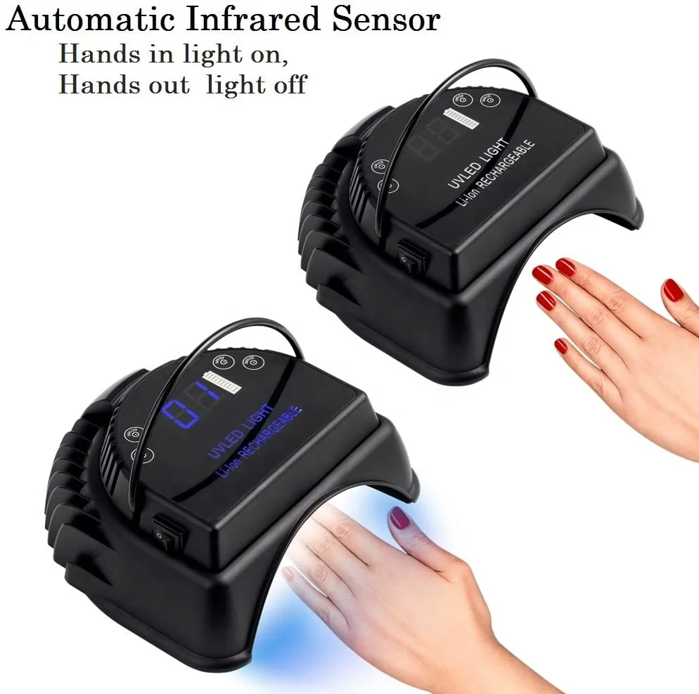 64w Cordless Uv Led Nail Lamp For Gel Curing & Oem/odm