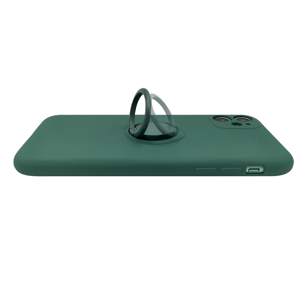 video-Liquid Silicone Iphone 14 Case 360 Degree Adjustable Phone Ring Holder Phone Case Custom Whole-1