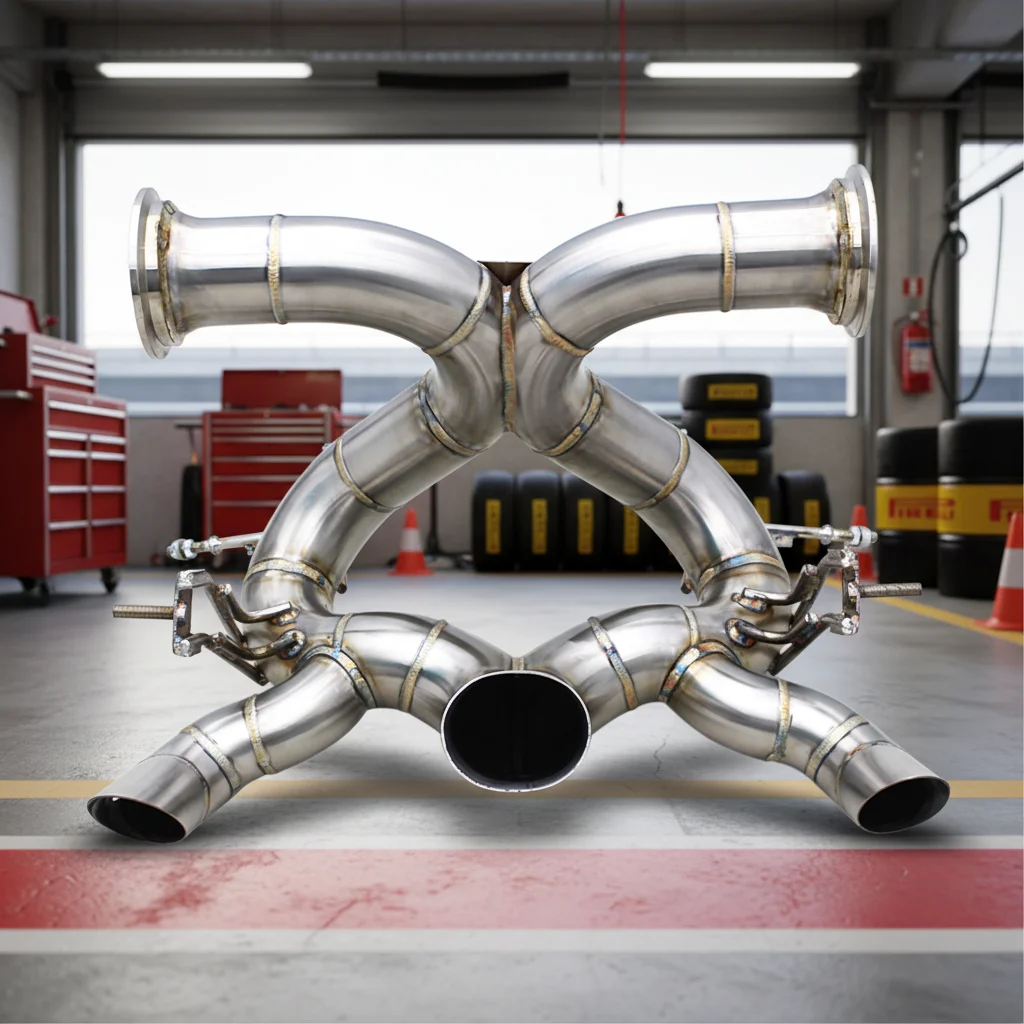 Catback Exhaust Pipes For Bugatti Veyron W16 8.0T 2006-2015 Racing Stainless Steel 1.5MM Thick