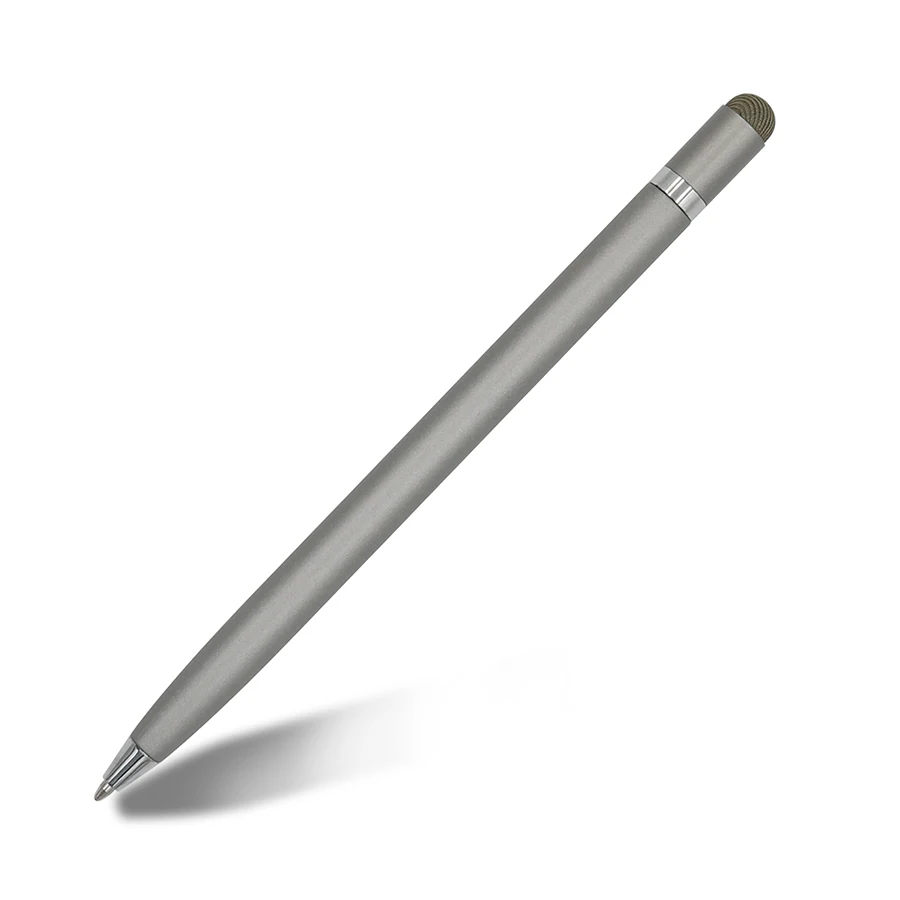 No Clip Round  Metal Ball Pen With Stylus Logo Pen  Custom Brand Pen